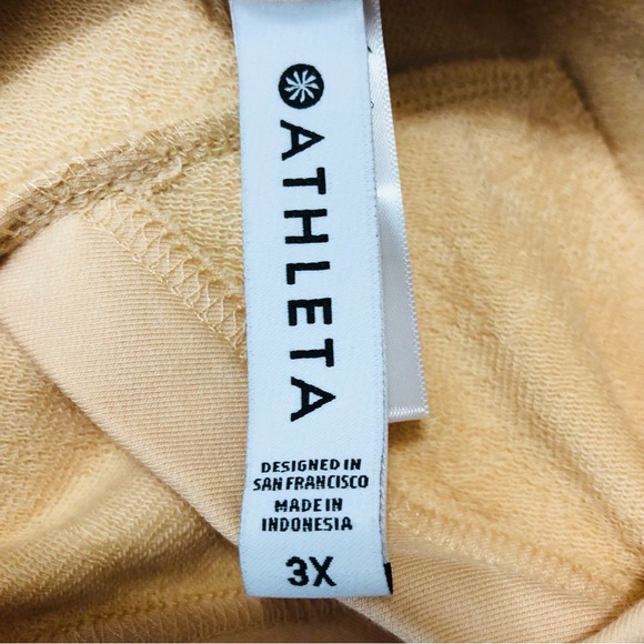 NWT Athleta boardwalk high hip hoodie in buttery beige SZ 3X. A25 - Picture 8 of 9